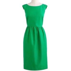 J.Crew Silk Fall Dress - Kelly Green